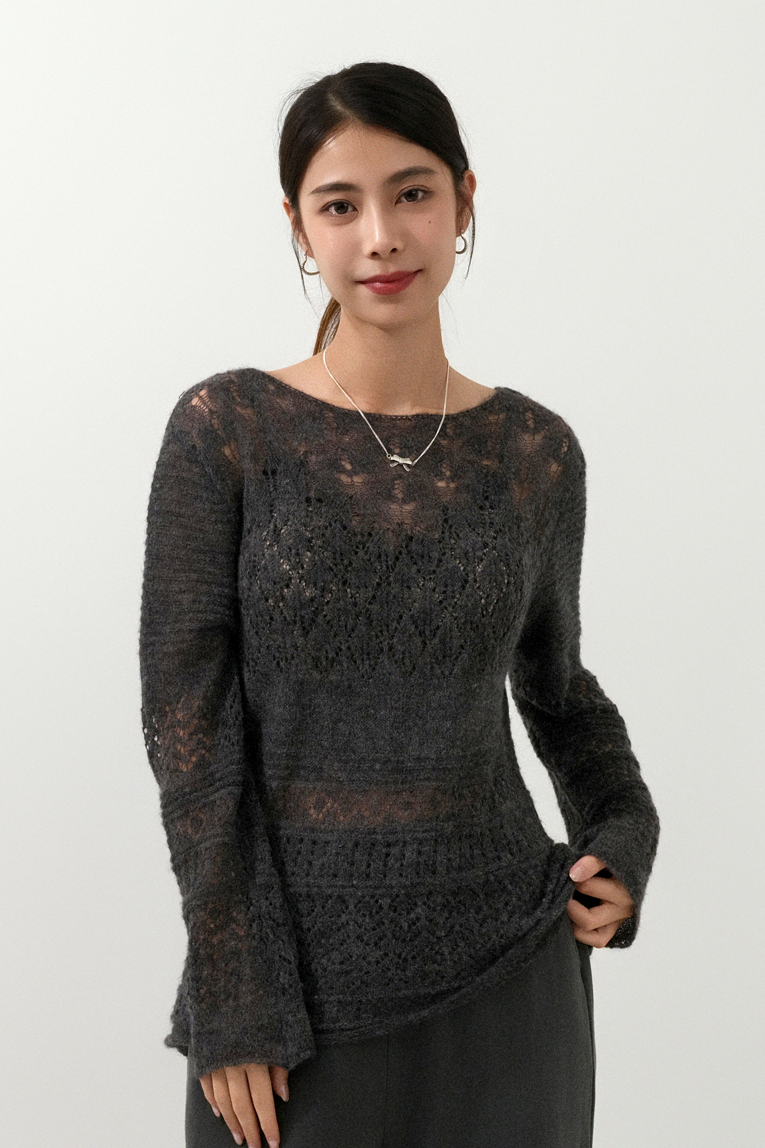 混款通花薄morhair冷衫 (現貨款式）