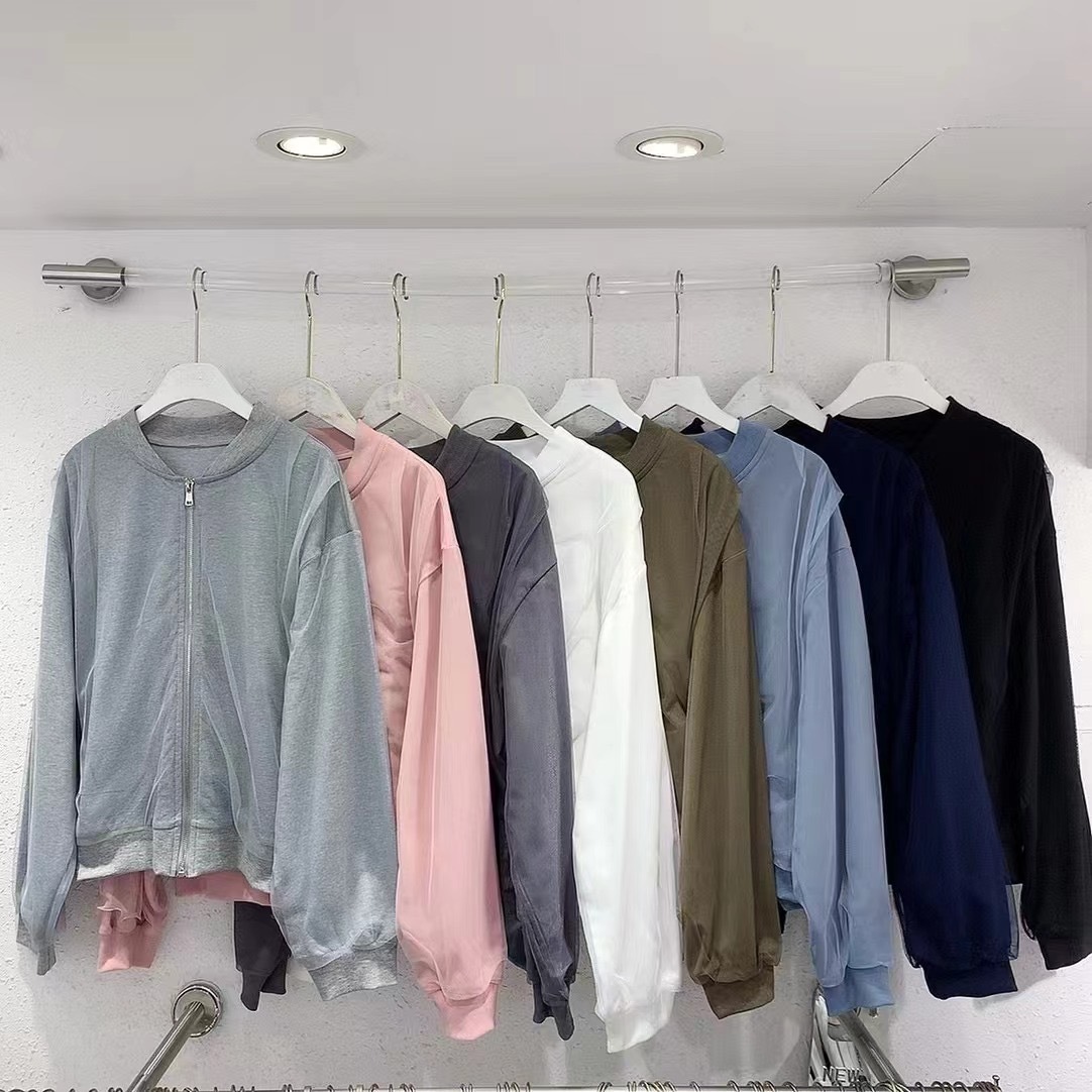 層次拼紗拉鍊外套 (K53-K60)