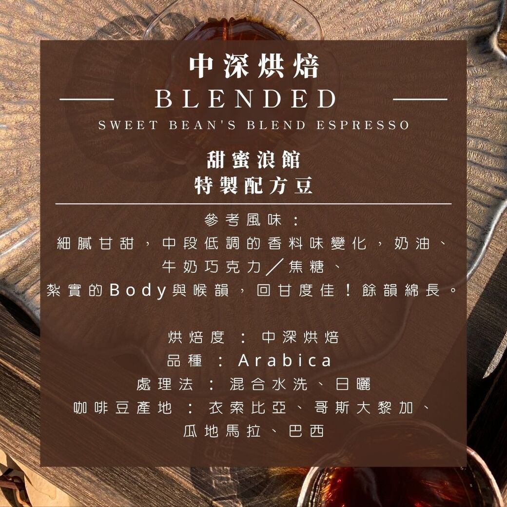 中深烘︱甜蜜浪館 特製配方豆 （一磅）