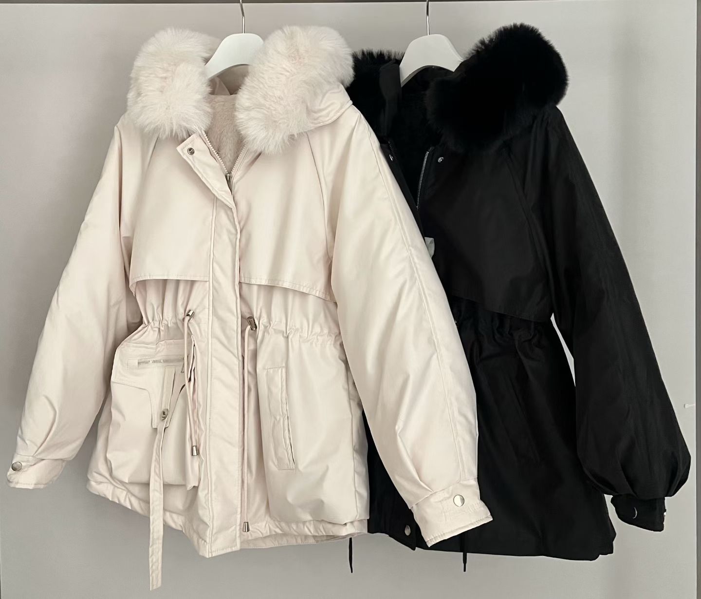 SH3105 內鋪毛夾棉收腰連帽外套 *充值購物金不適用*