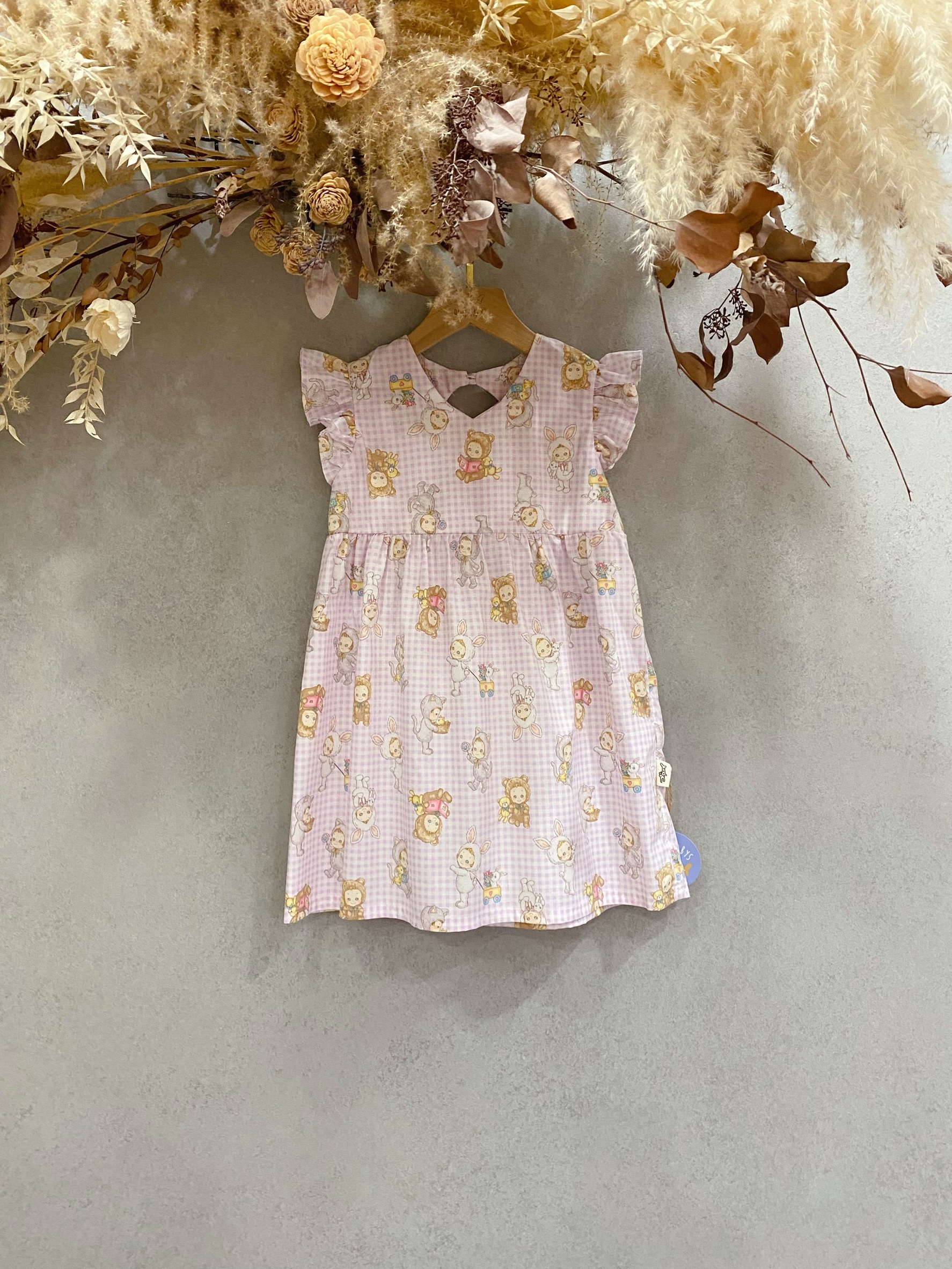 紫格娃娃 高腰洋裝（120）