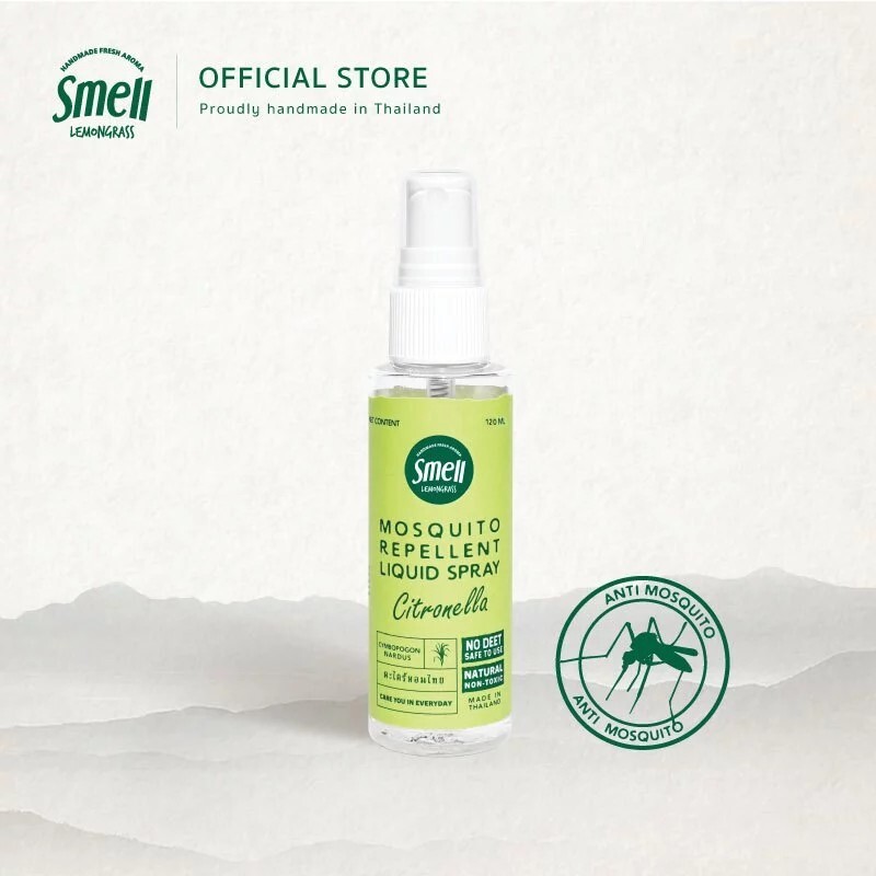 泰國 Smell 香茅防蚊噴霧｜天然草本配方・有效防蚊5小時・無DEET安全配方 60ml