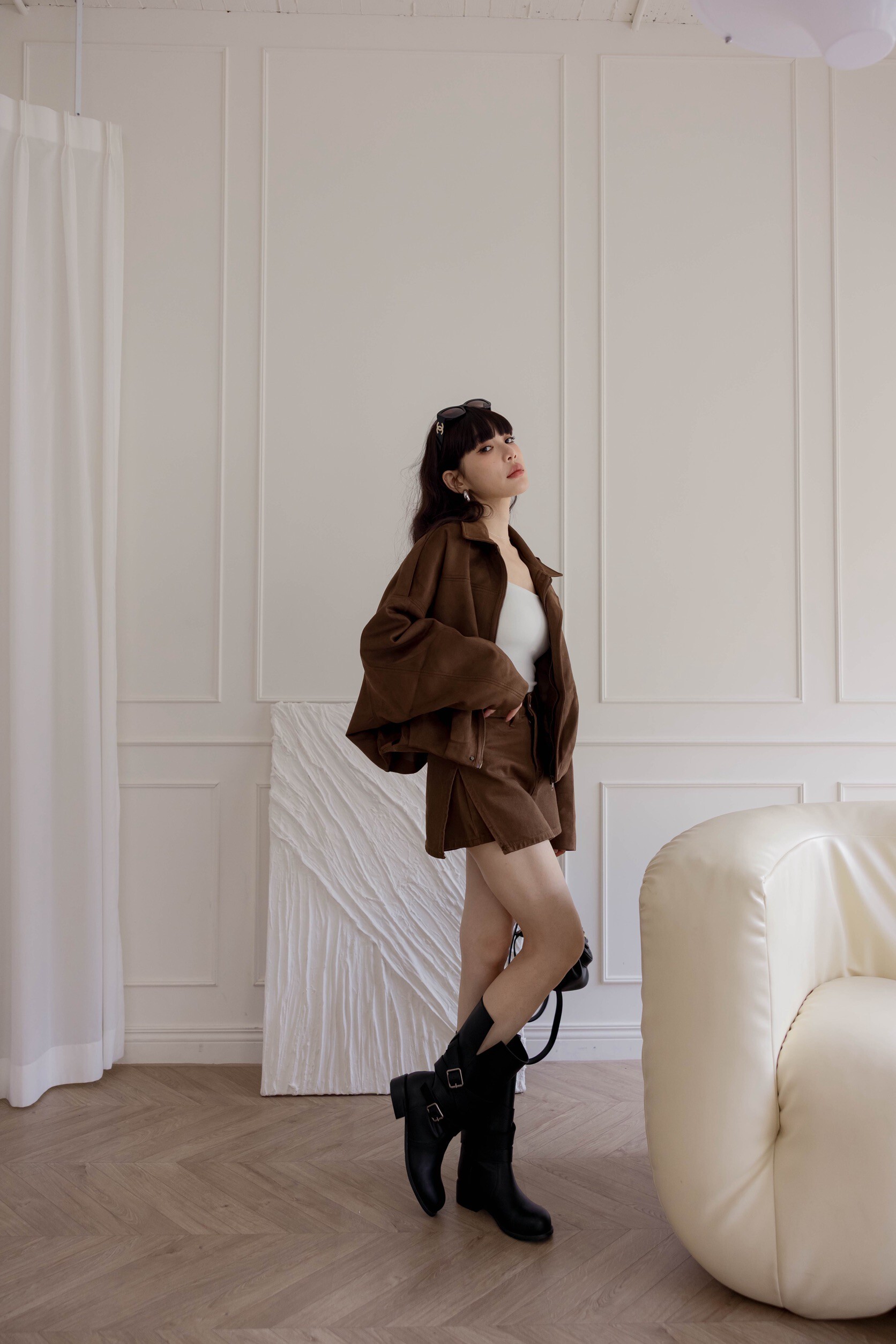 （現貨）#Z35 側開衩牛仔短裙(淺藍/黑灰/咖)