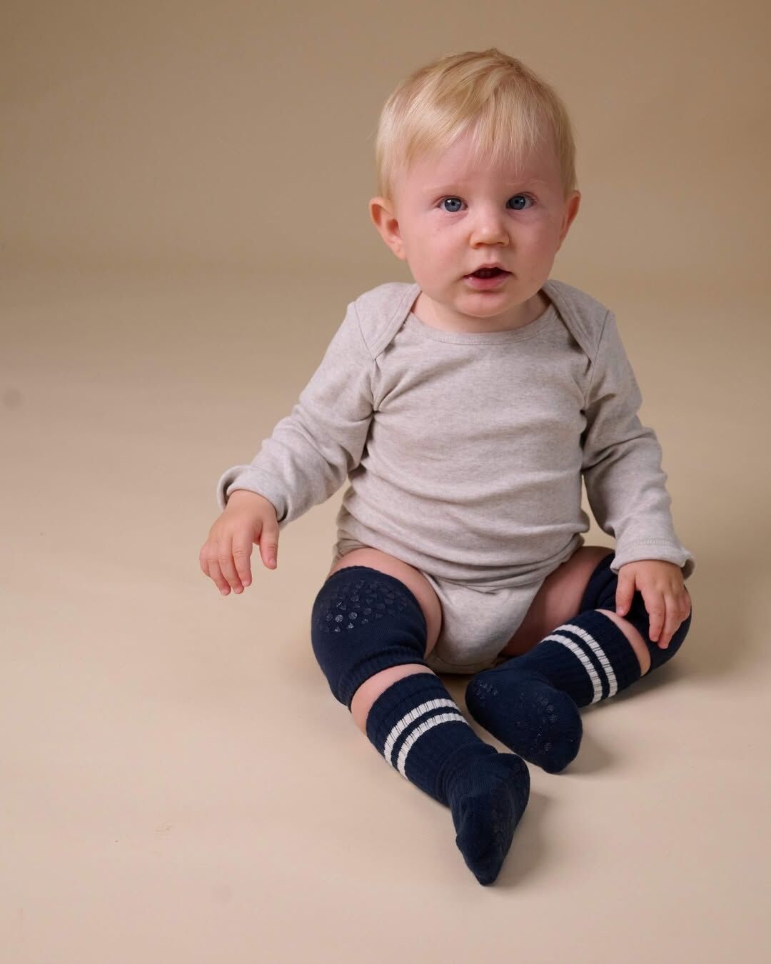 丹麥GoBabyGo 無縫運動防滑襪 - Grey Melange