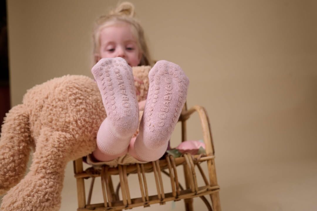 竹纖維防滑襪 - Soft Pink