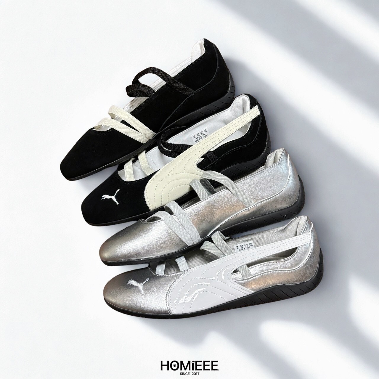 PUMA Speedcat Ballet 芭蕾舞鞋 仙女銀 黑白 女鞋 [406334]