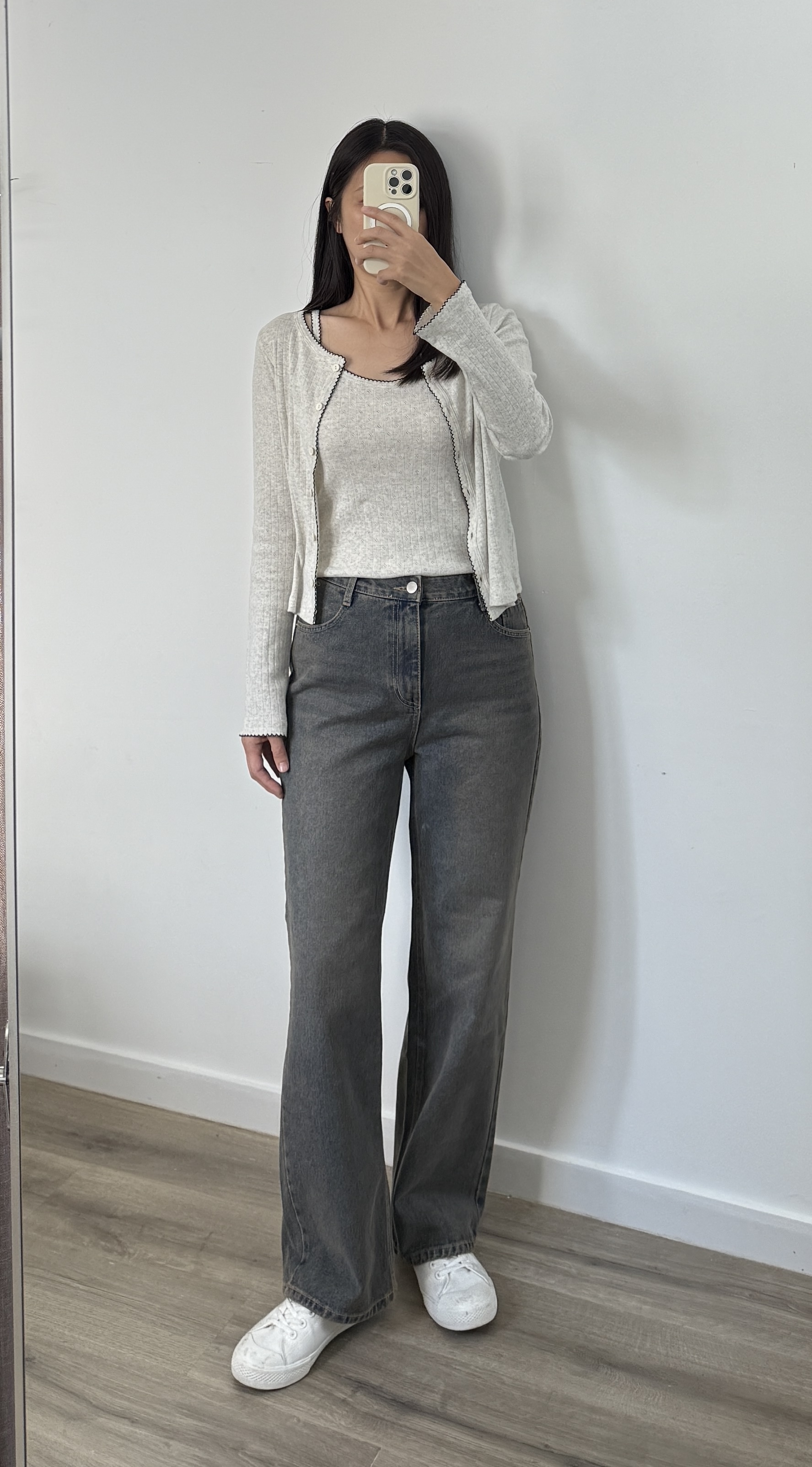 【現貨】 拼邊棉料背心外套SET