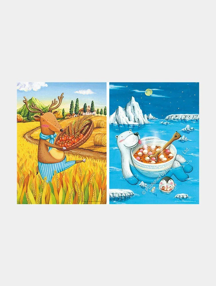 【雷諾瓦拼圖】歡慶豐收_秋分+幸福團圓_冬至/古依平