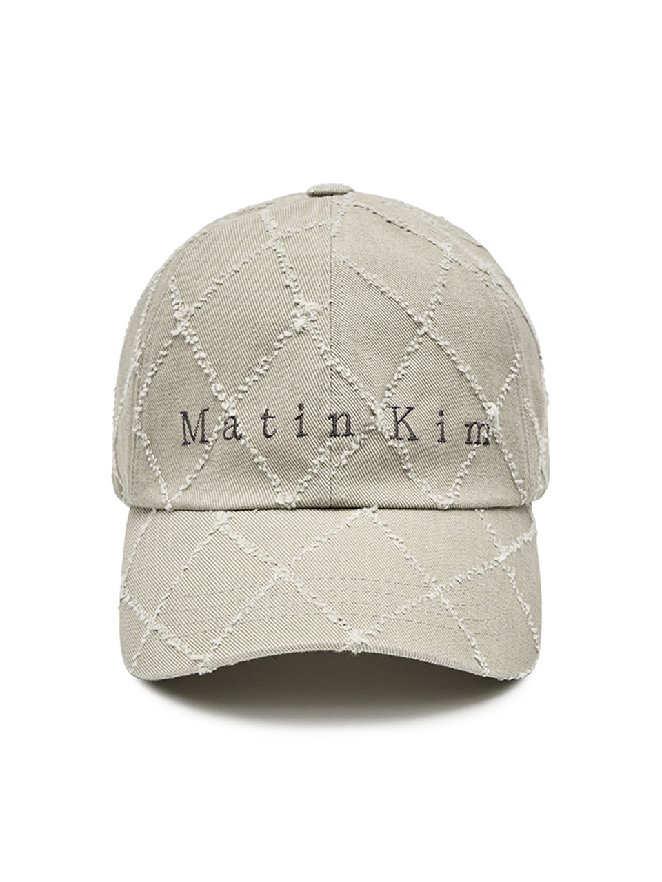 MATIN菱格絎縫棒球帽 淺卡其