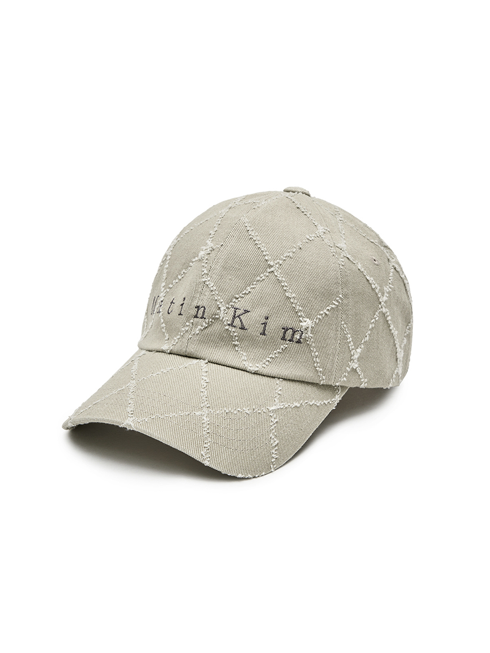 MATIN菱格絎縫棒球帽 淺卡其