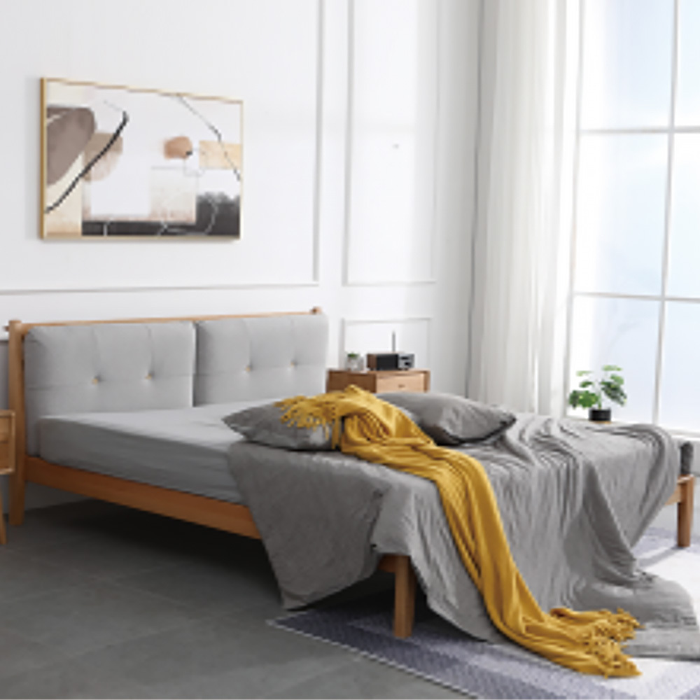 〖特惠款〗加莫實木軟包床架 FP-0094