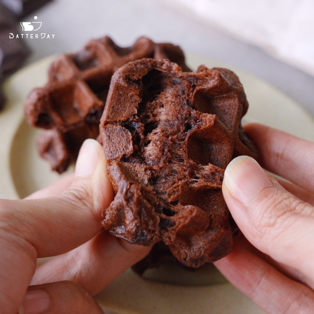 “巧克力麻糬鬆餅拉絲”