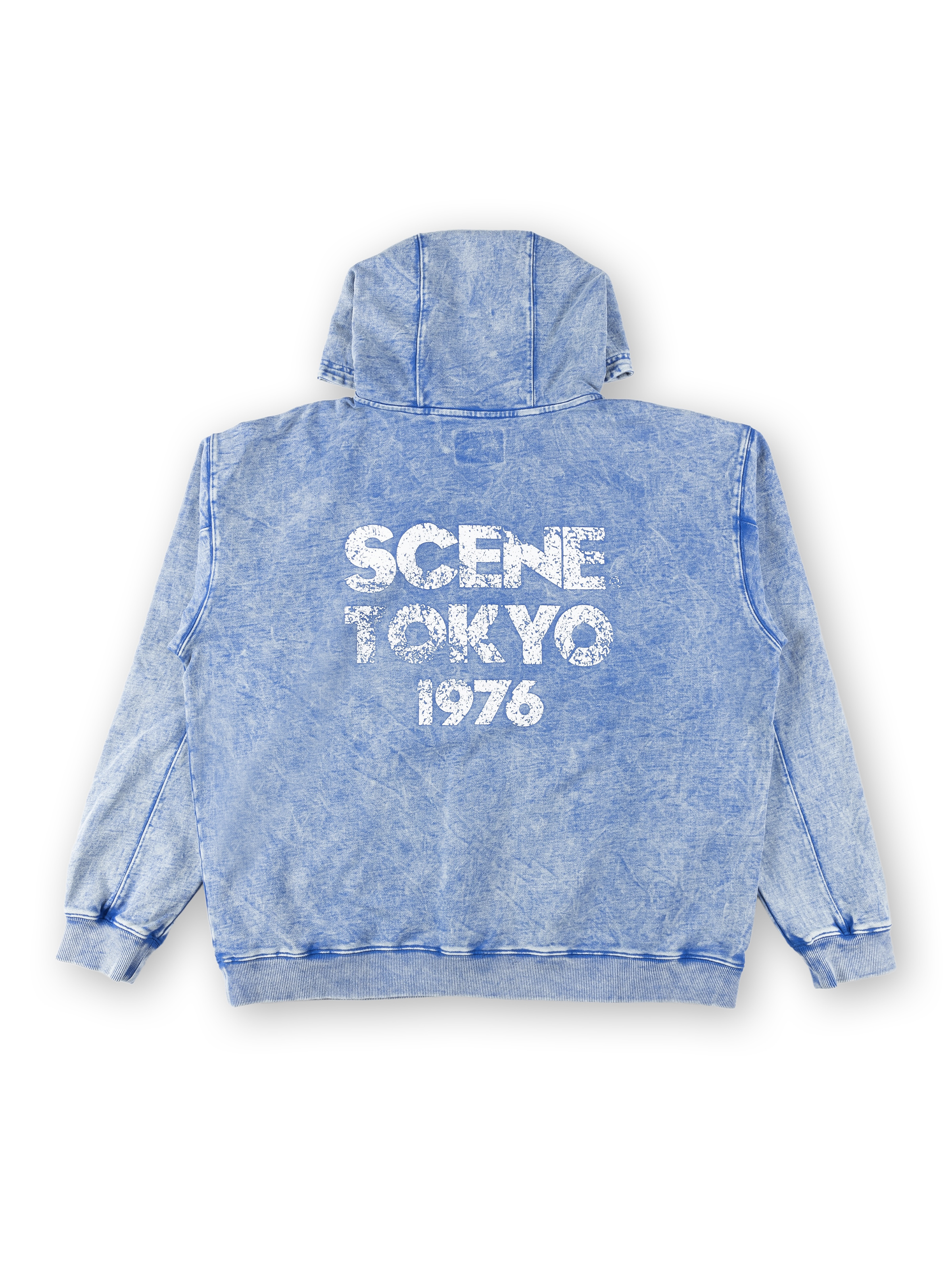Washed Tokyo 1976 Hoodie // Blue