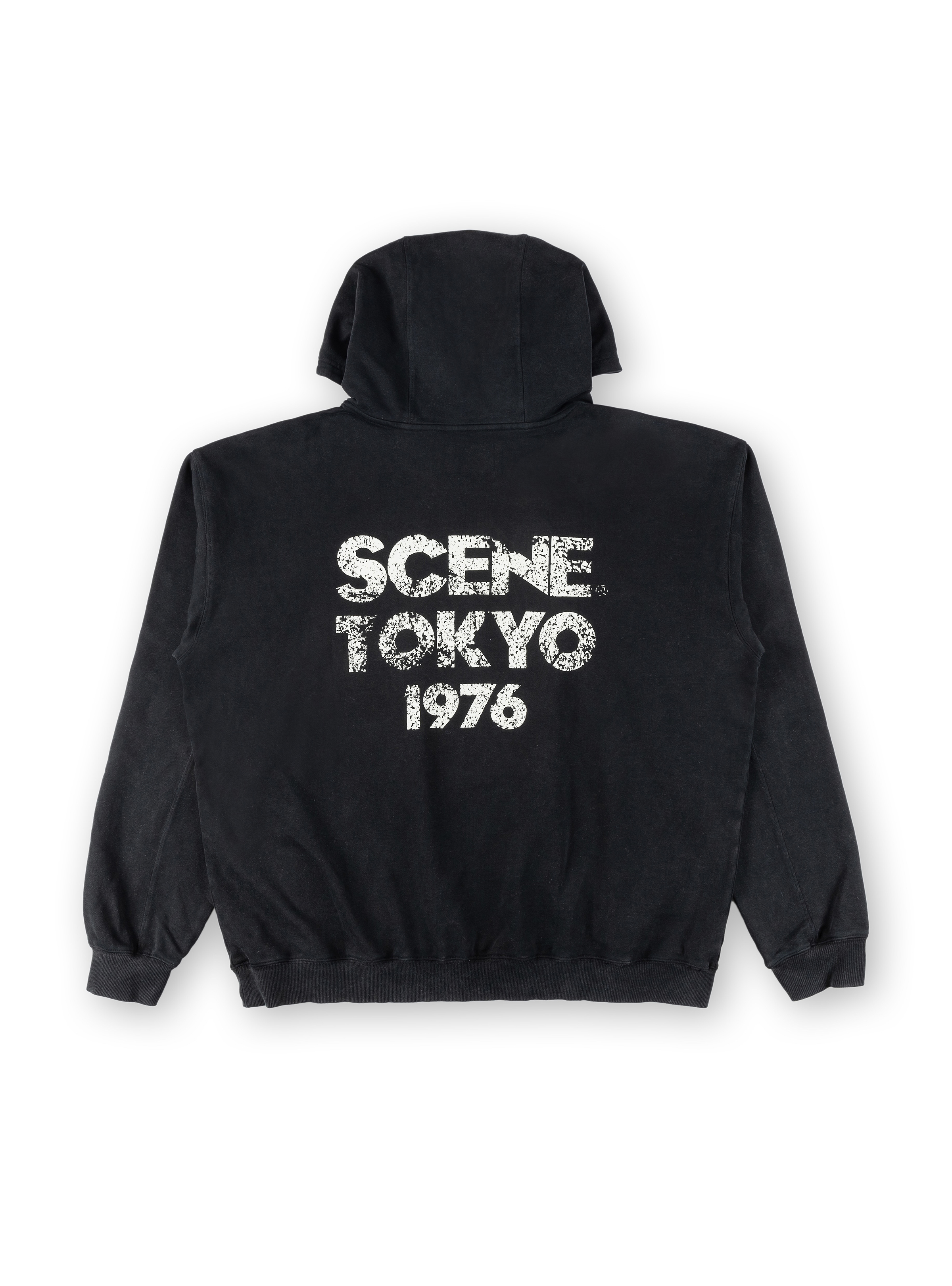 Washed Tokyo 1976 Hoodie // Black