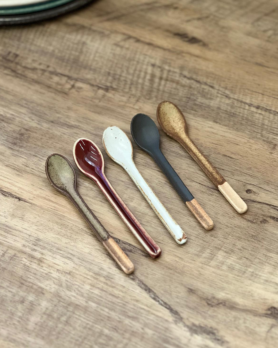 手工陶器 小匙(5色)｜信樂燒