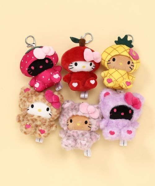 現貨┃三麗鷗 HELLO KITTY 水果 鳳梨 草莓 蘋果 豹紋 黑臉 曬黑 吊飾
