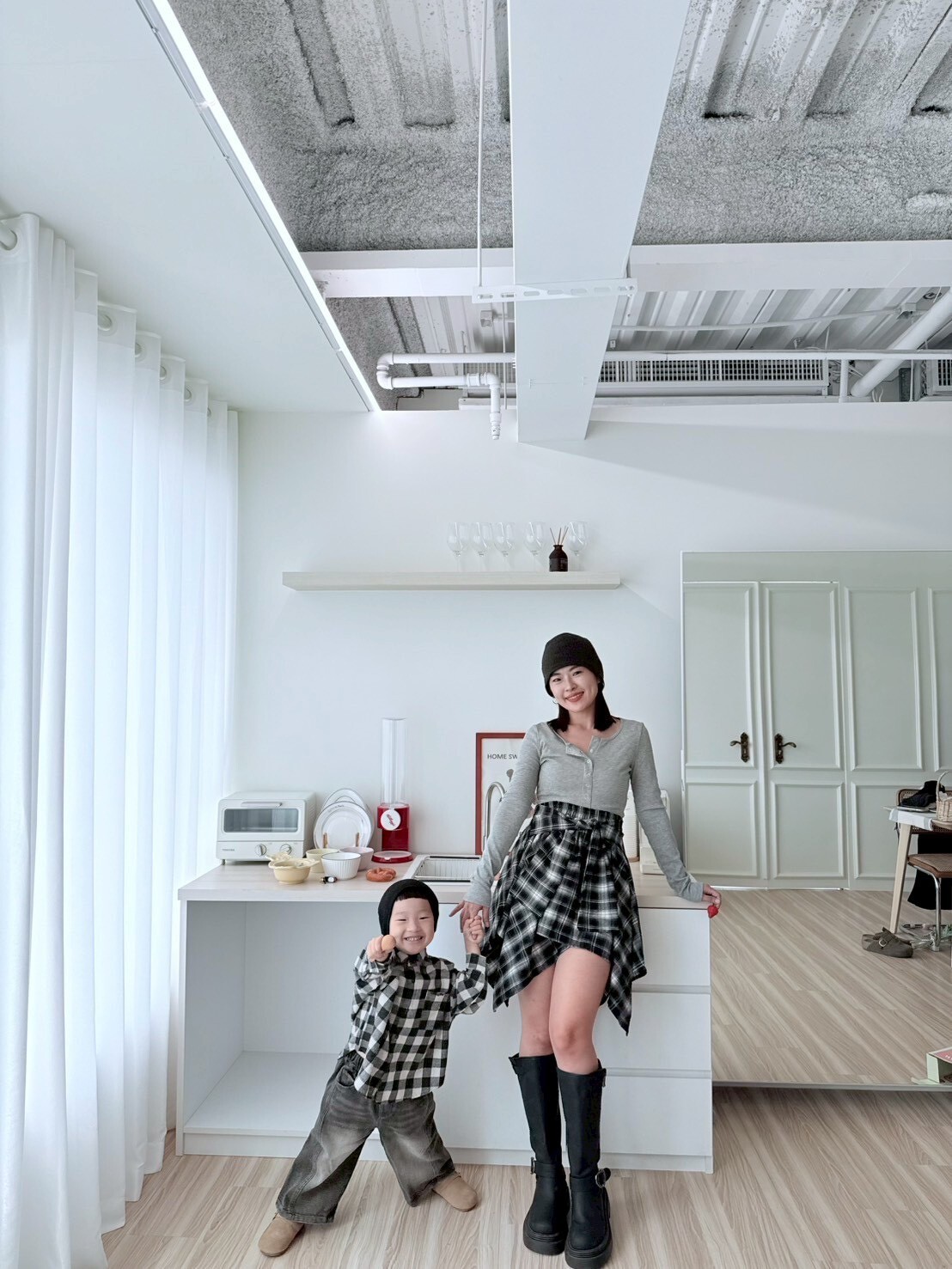 寶貝款｜灰黑格紋襯衫