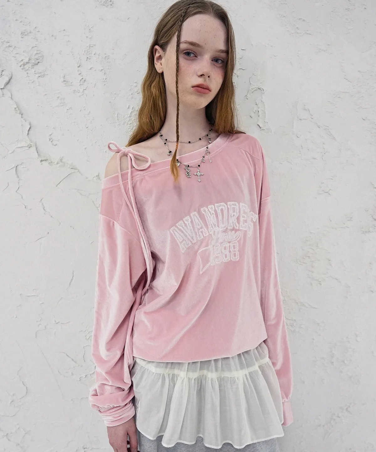 AVANDRESS Glam Varsity Lace Top