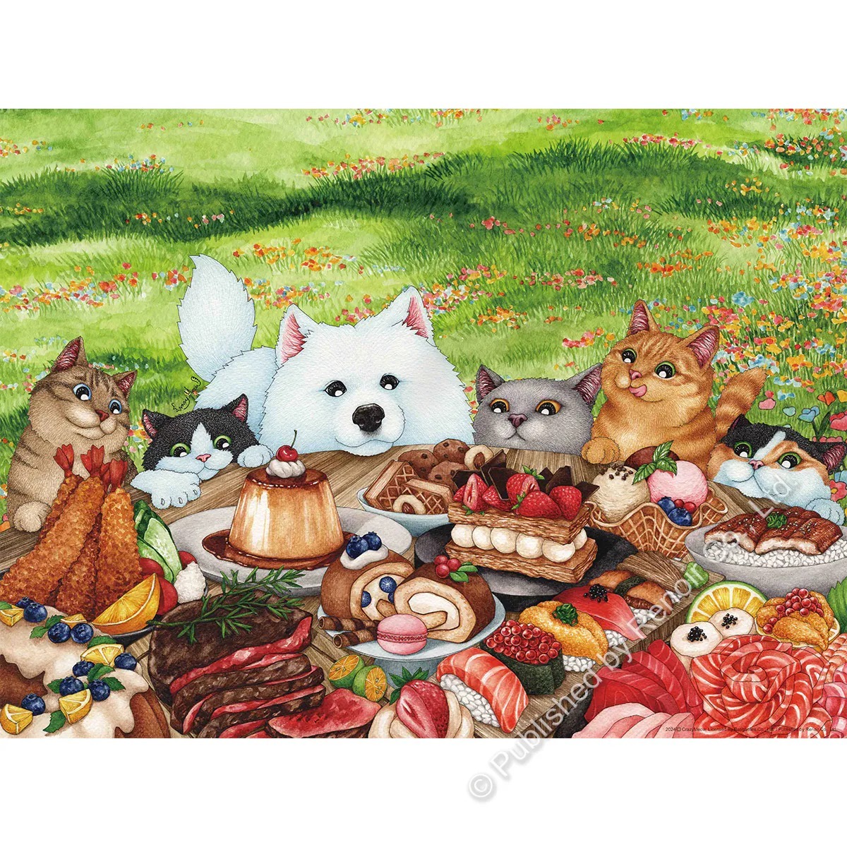 【雷諾瓦拼圖】甜蜜野餐/貓瘋子