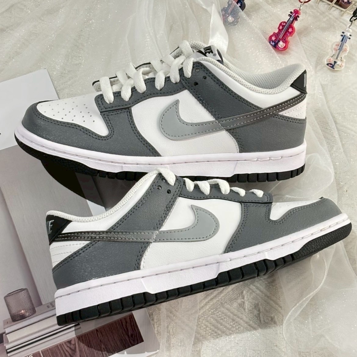 Nike Dunk Low GS Cool Grey 冷灰 鐵灰 白灰 漸層Swoosh 低筒休閒鞋