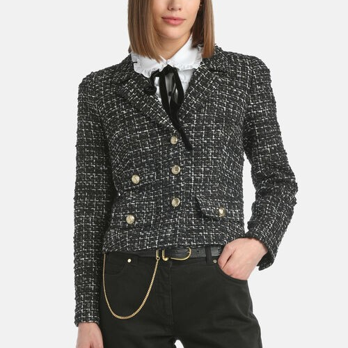 1LS1015-020 LUISA SPAGNOLI Sapone Boucle Jacket Black #542502.3692 (C-EU-E)