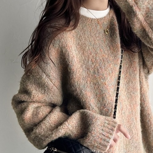 日本 JAVA 圓領  針織 紗線 長袖 毛衣 秋冬 服飾 五色