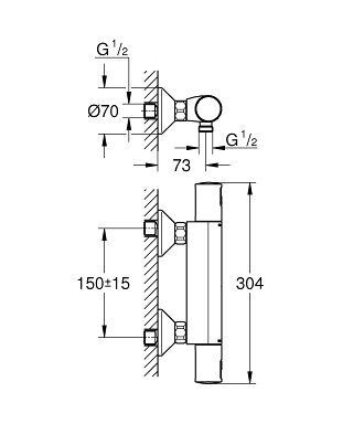GROHE Precision Start恆溫淋浴龍頭 34594000