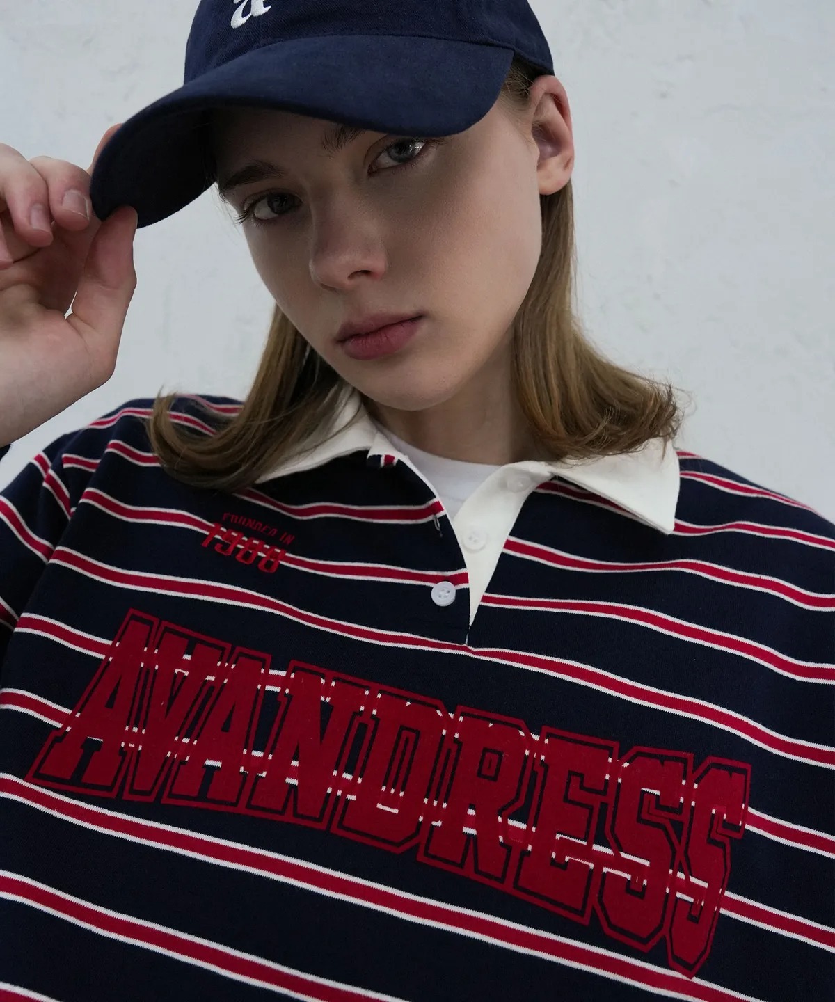 AVANDRESS Texture Block Rugby T-shirt