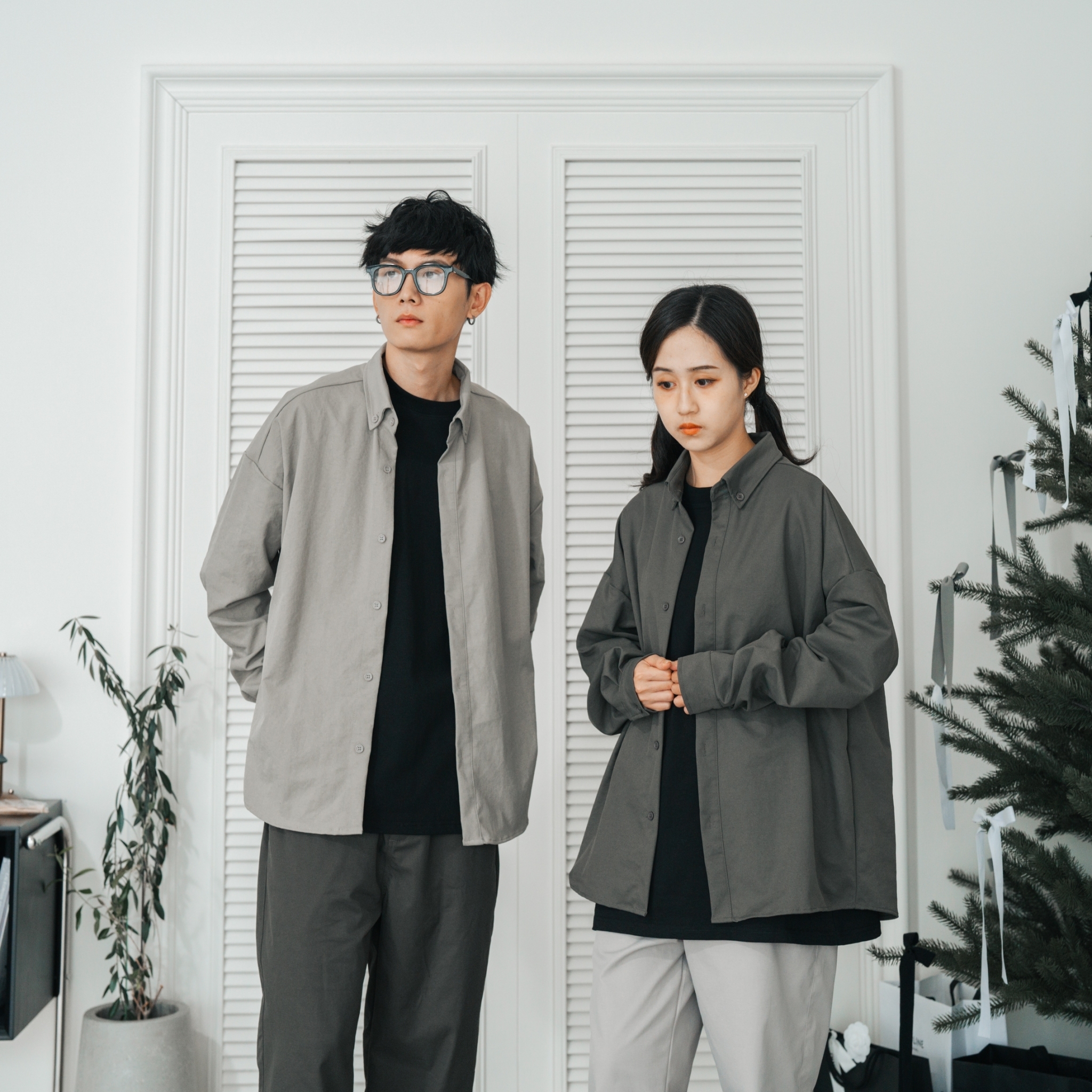 #預購 SBG 洗水素面微彈長袖襯衫 SB0149