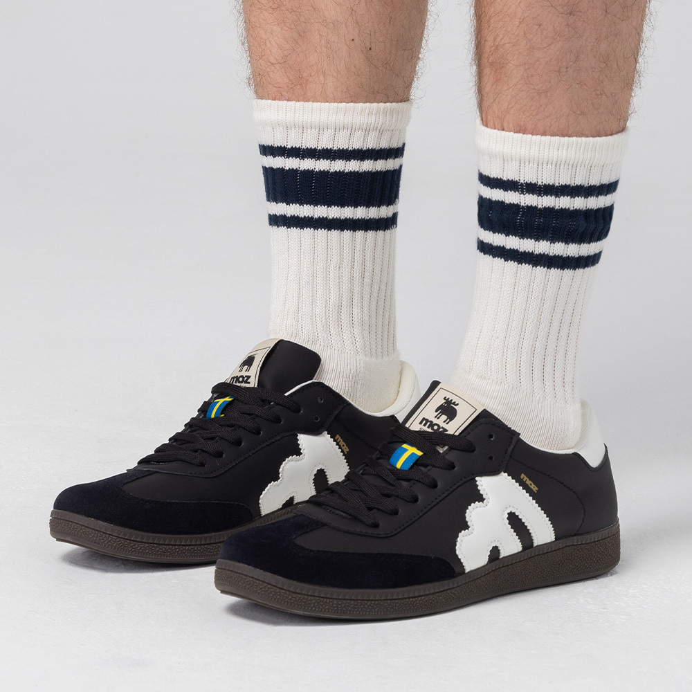 【熱銷】moz瑞典 駝鹿 經典再現 復古 德訓鞋 (黑焦糖)