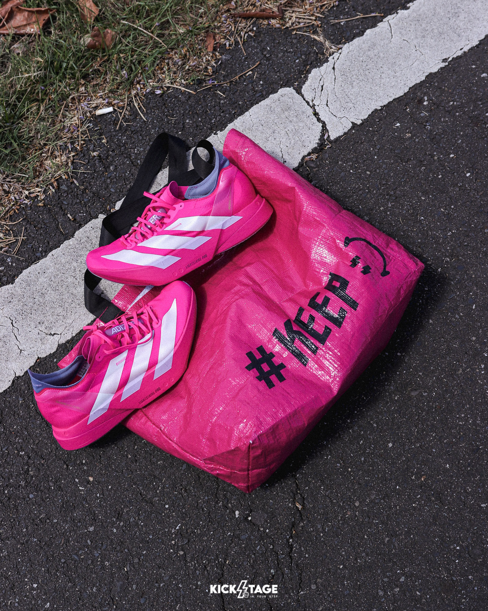 [ 二手US10/28CM] ADIDAS ADIZERO PRO 4 'Shock Pink' 桃紅 輕量 回彈 馬拉松 跑鞋【JR1269】