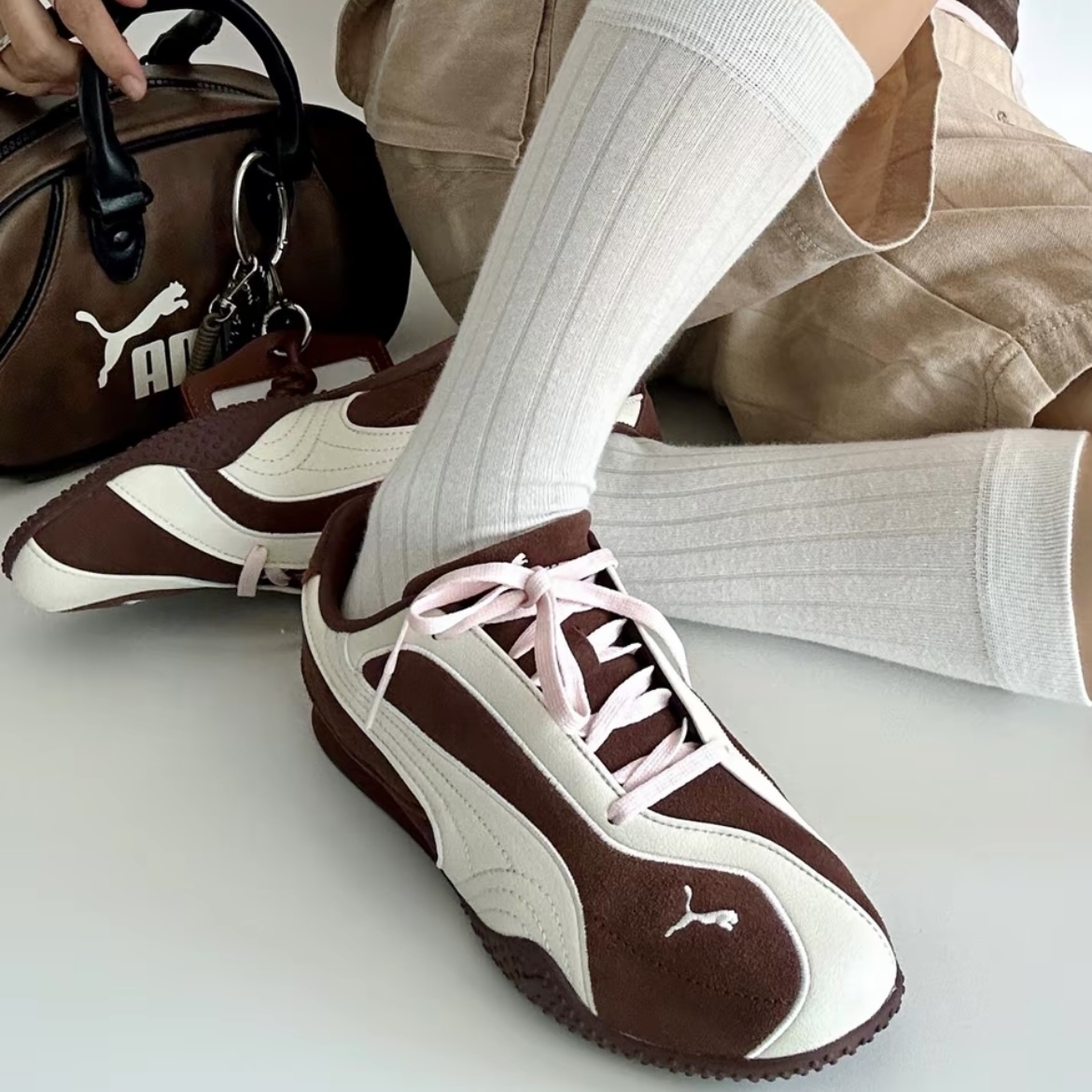 PUMA BELLA V2 SUEDE 咖啡棕 草莓巧克力 “BROWN & BEIGE” 麂皮 女鞋 404709-02