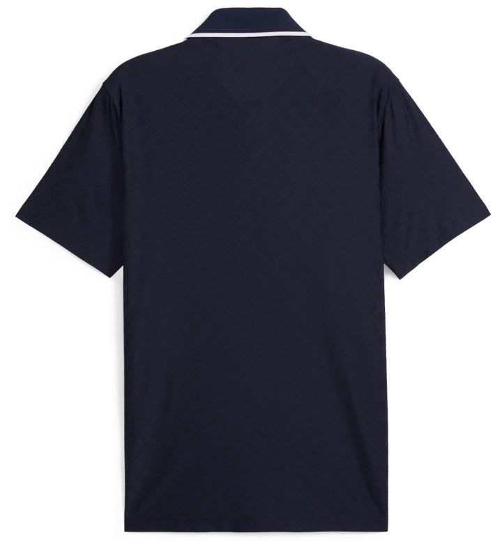 PUMA x ARNOLD PALMER Tipped Jacquard 男款高爾夫 Polo 衫 #63017903 深藍