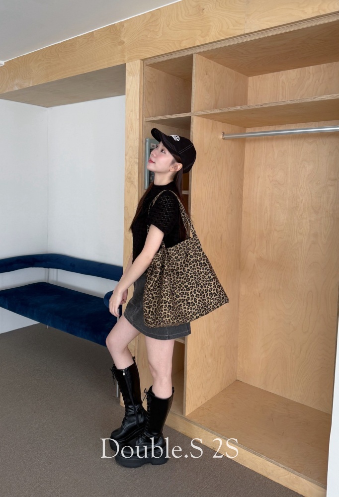 日常豹紋磁扣托特包*2色