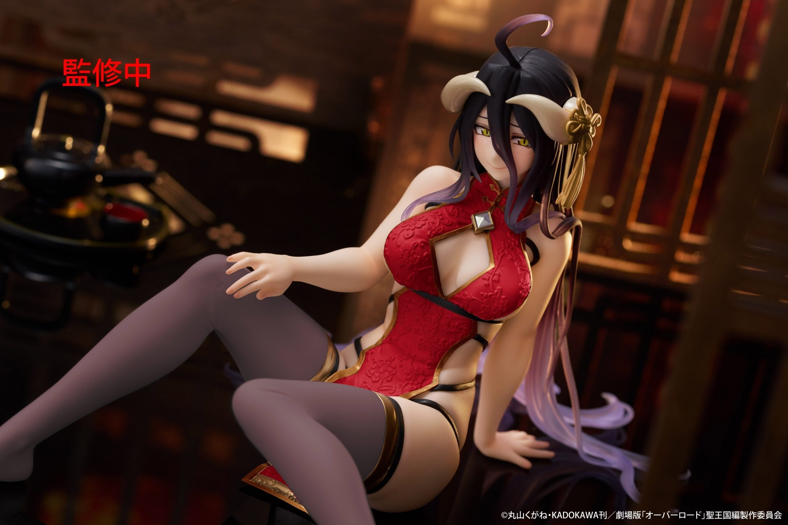 TAITO 景品 桌面可愛系列 Overlord 不死者之王 雅兒貝德 紅色旗袍Ver.