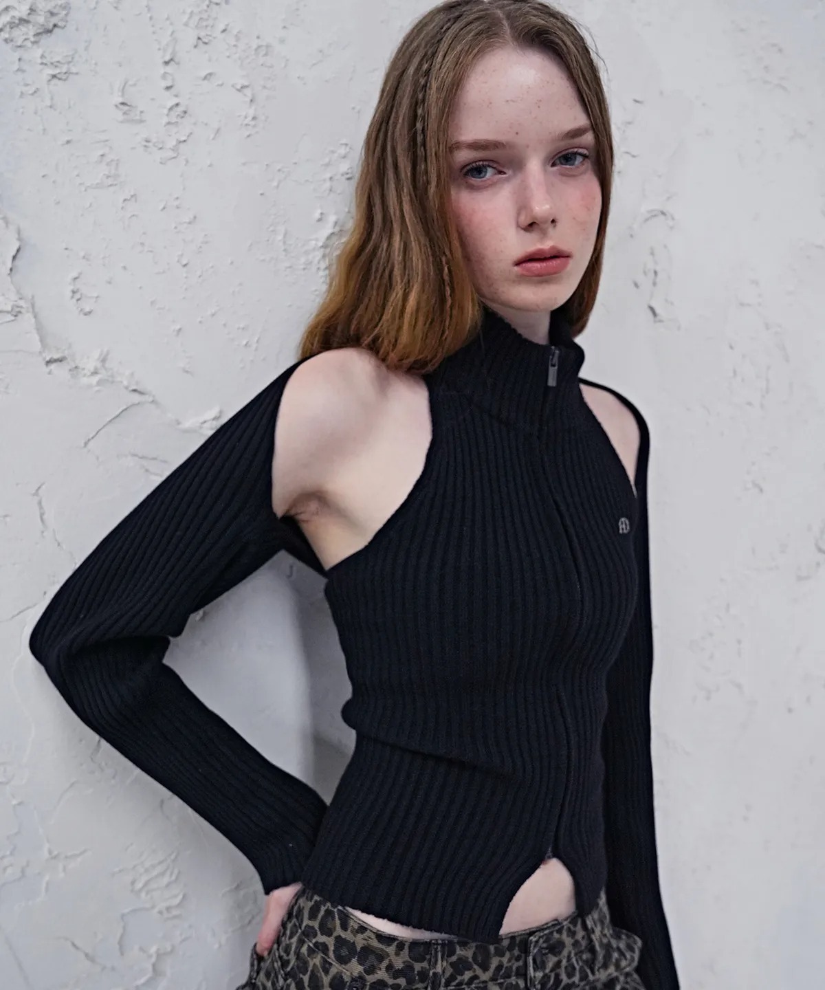 AVANDRESS Dual Layer Shrug Zip-up Set