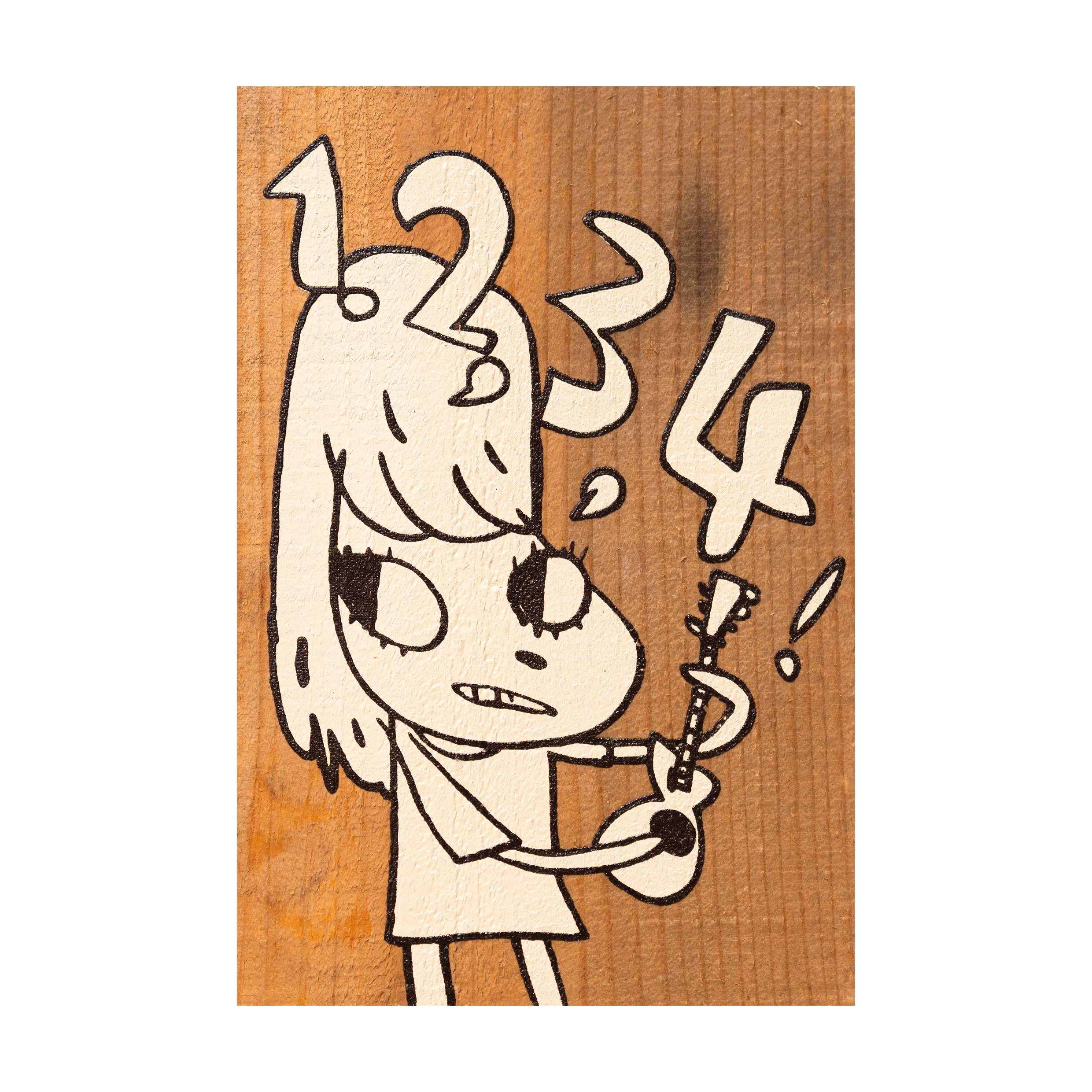 奈良美智 Yoshitomo Nara - 1,2,3,4! (木版畫)