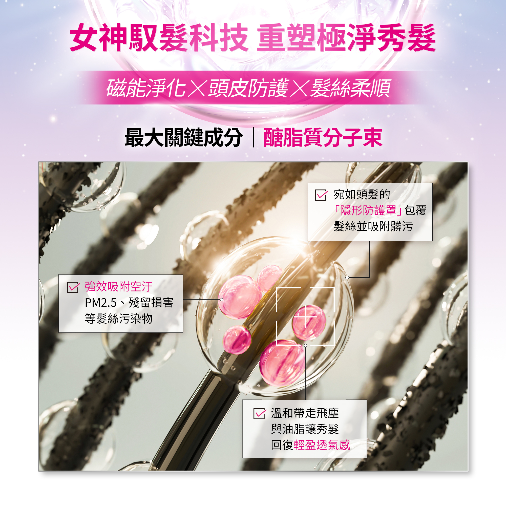 女神磁能柔順髮浴