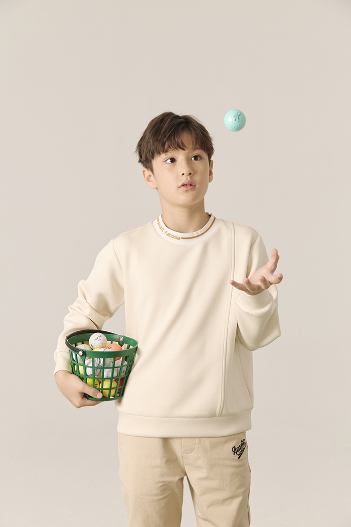 Avant Falcosia  週日男童立領衫-晨光米