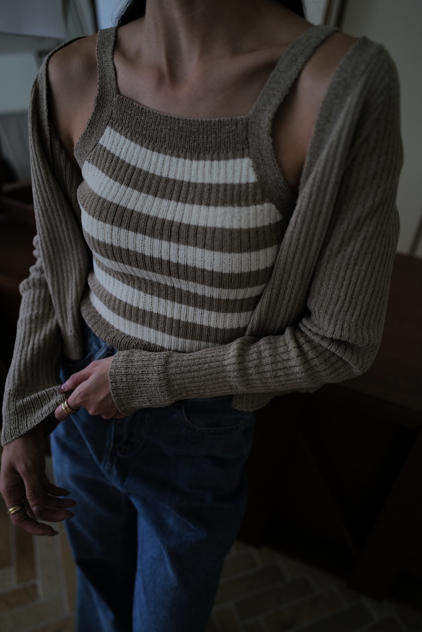 2件式條紋外搭背心*4色
