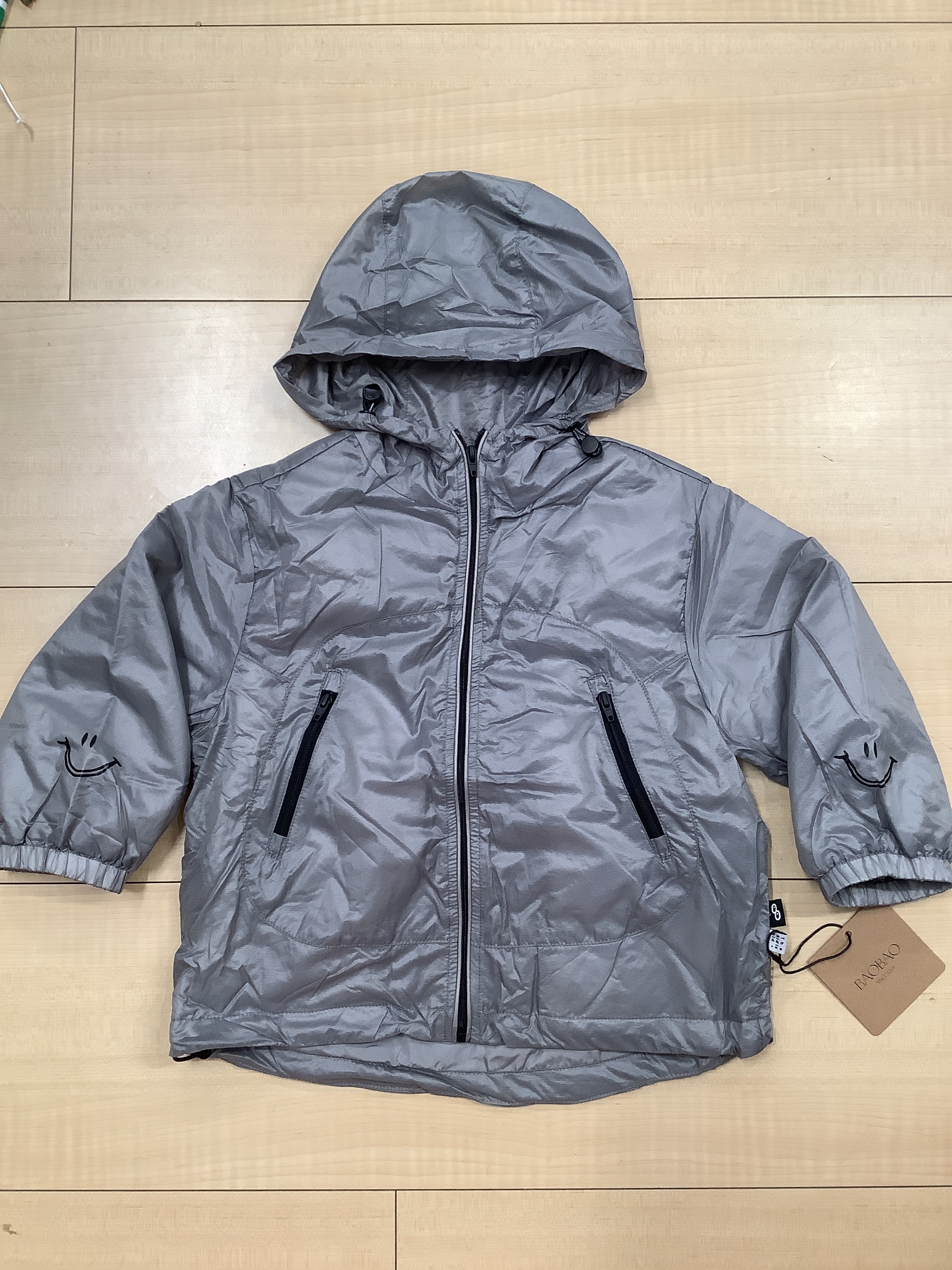 A03238設計師品牌微笑袖口滑面外套