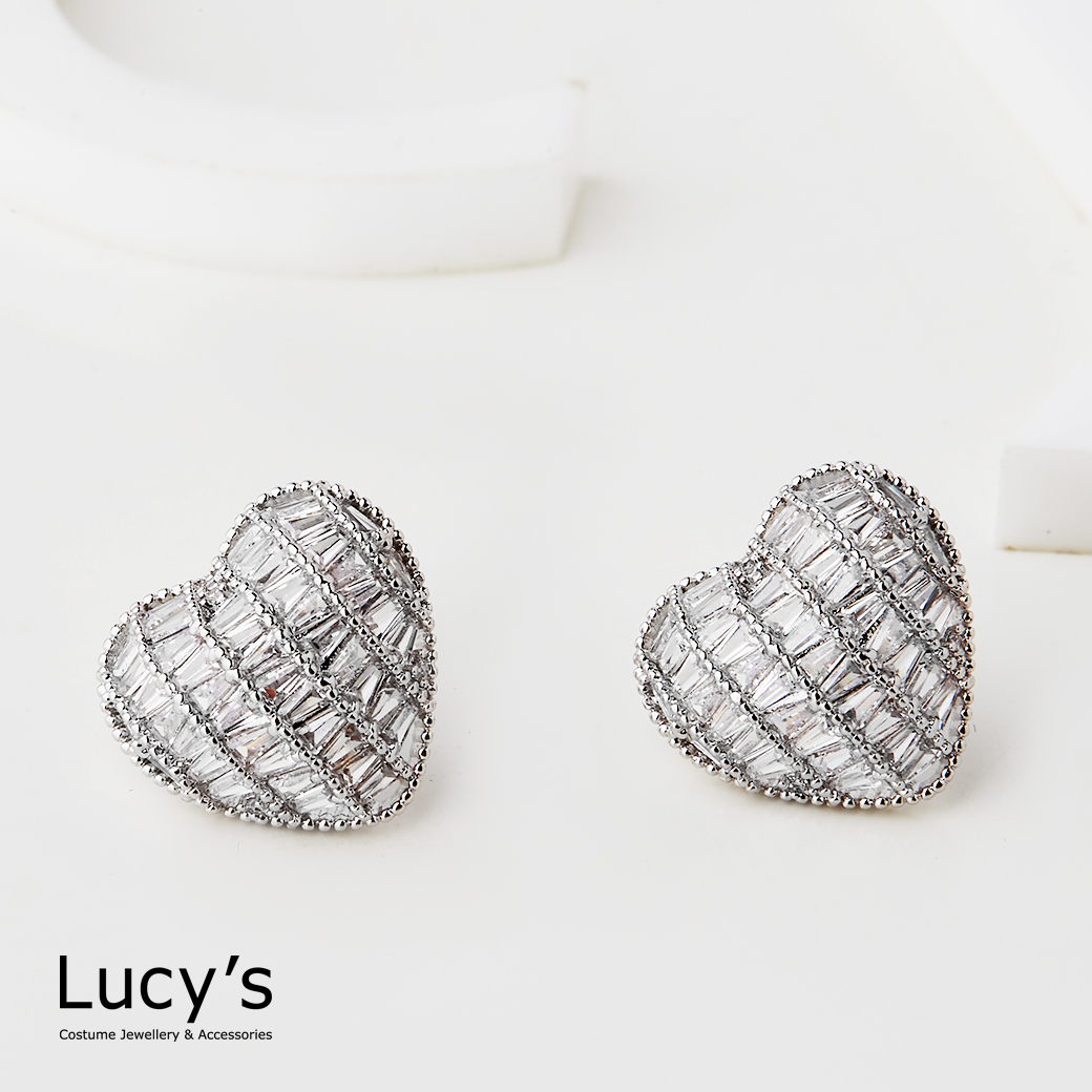 閃亮愛心 耳環 (124202)