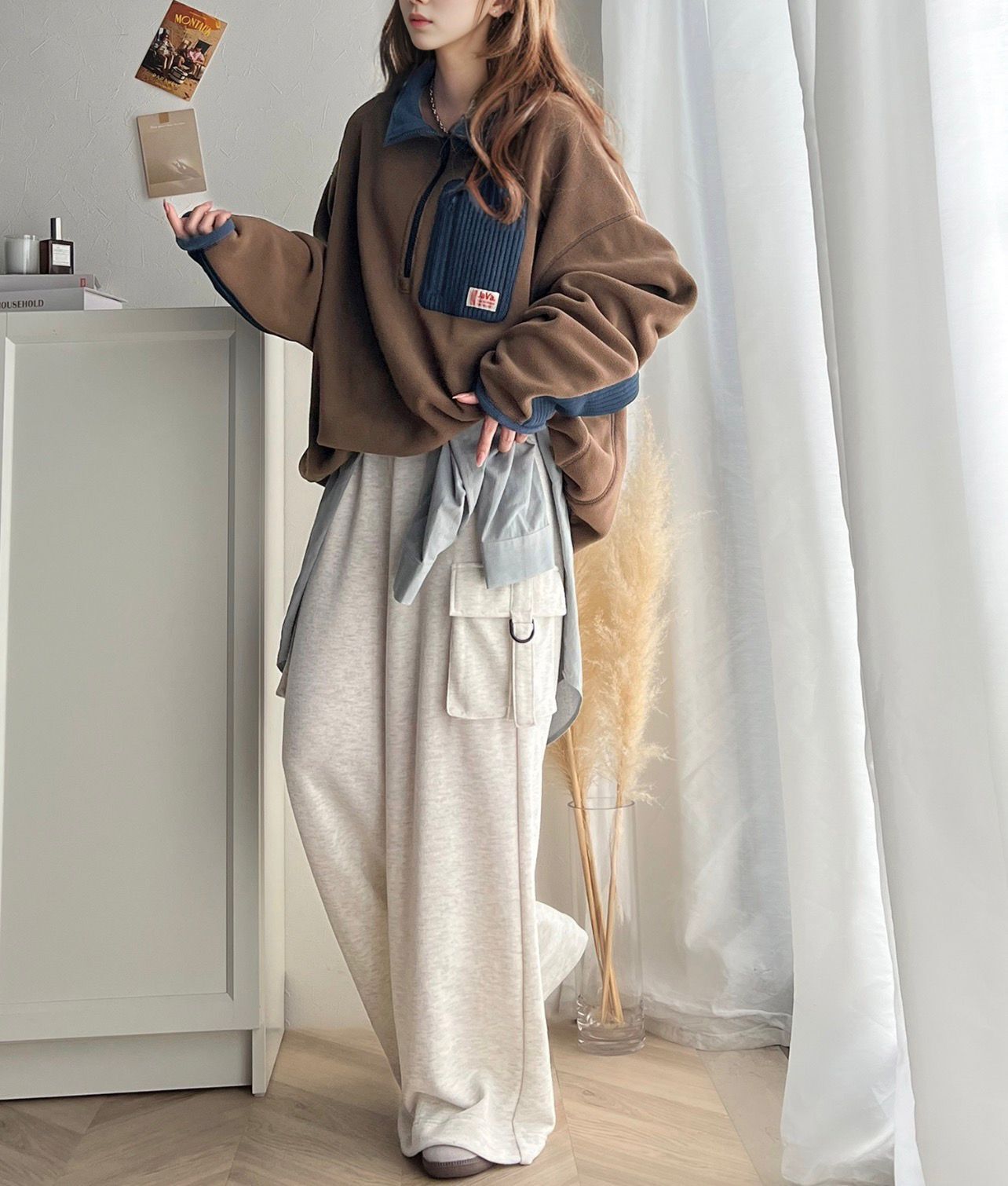 【預購】JN101407 Java 半拉鍊羊毛上衣