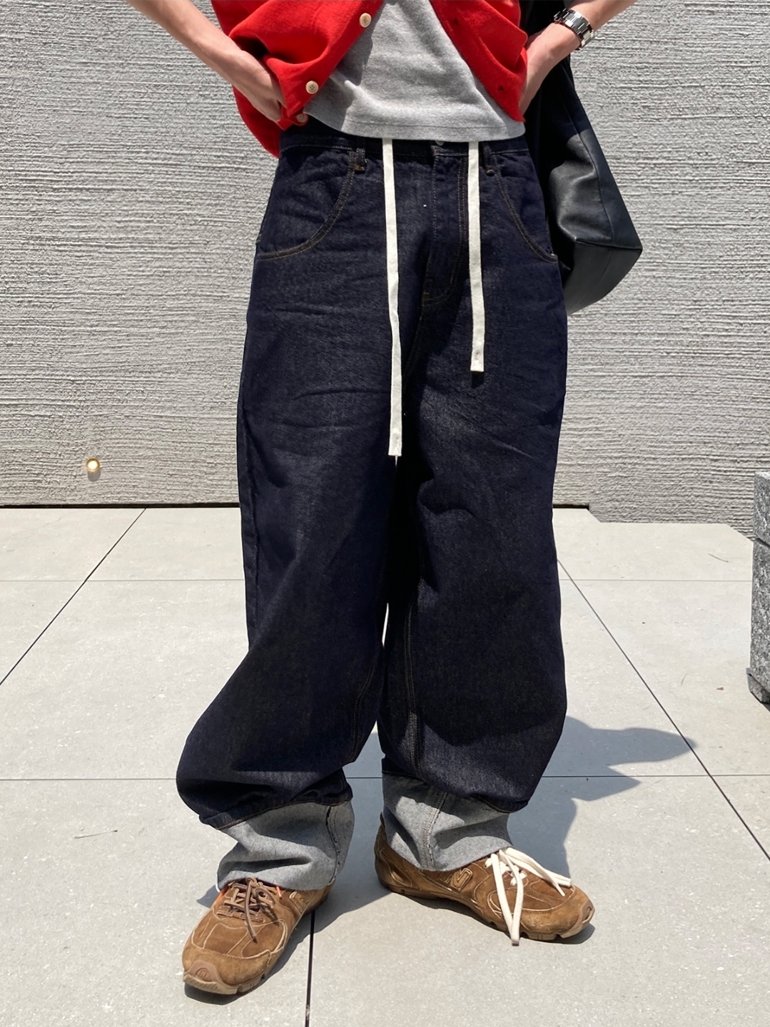 Woods 反折原色牛仔褲