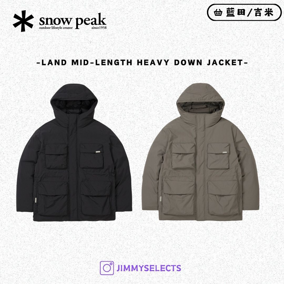【代購】Snow Peak 雪諾必克 Land Mid-Length 連帽 羽絨 外套 S25WMGDJ64