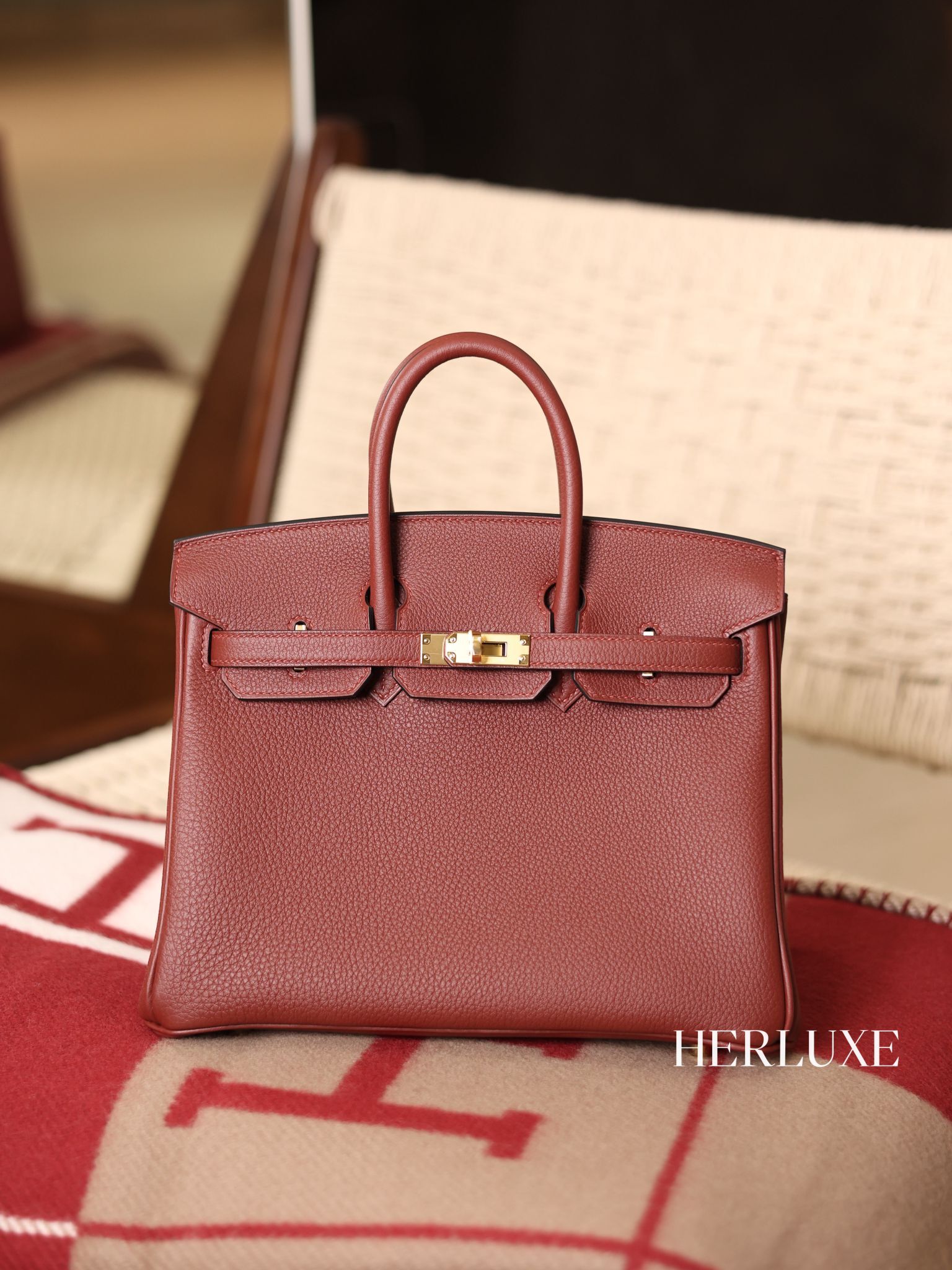Birkin 25 55 rouge H cc togo K