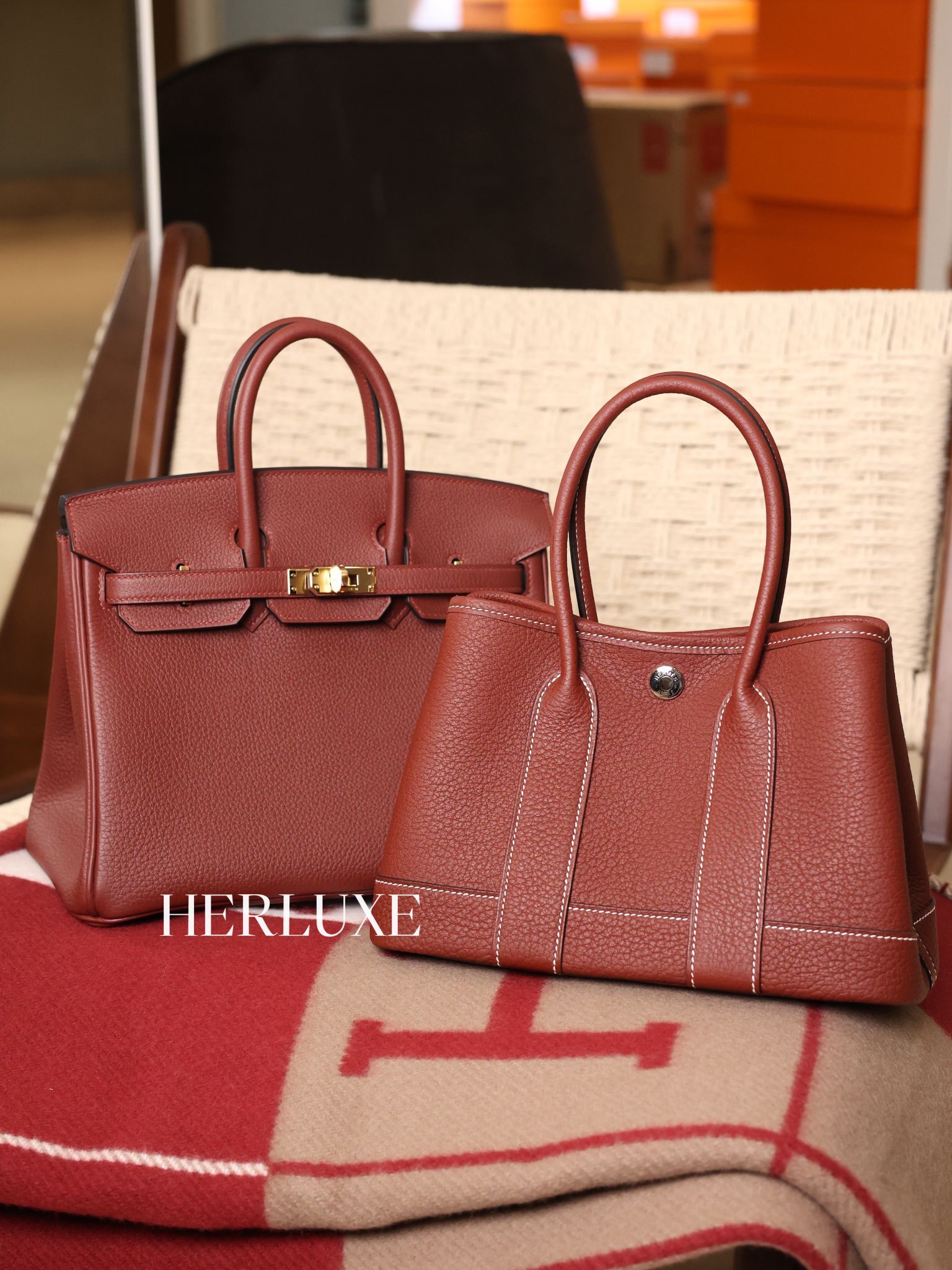 Birkin 25 55 rouge H cc togo K