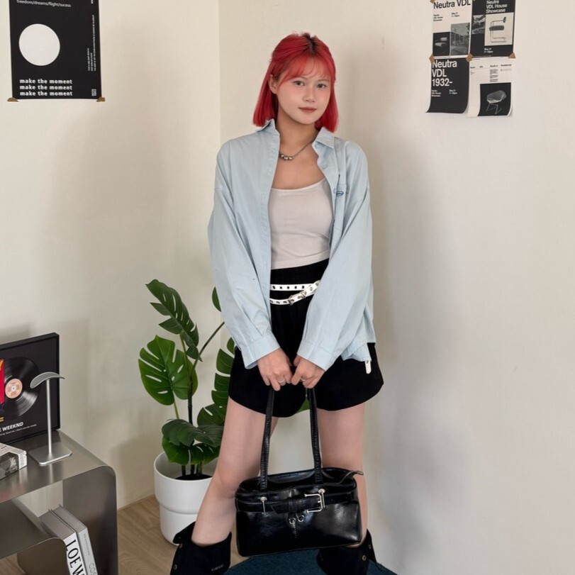 𝑅𝑜𝑡𝑟𝑜.橢圓小刺繡 多色挺版襯衫