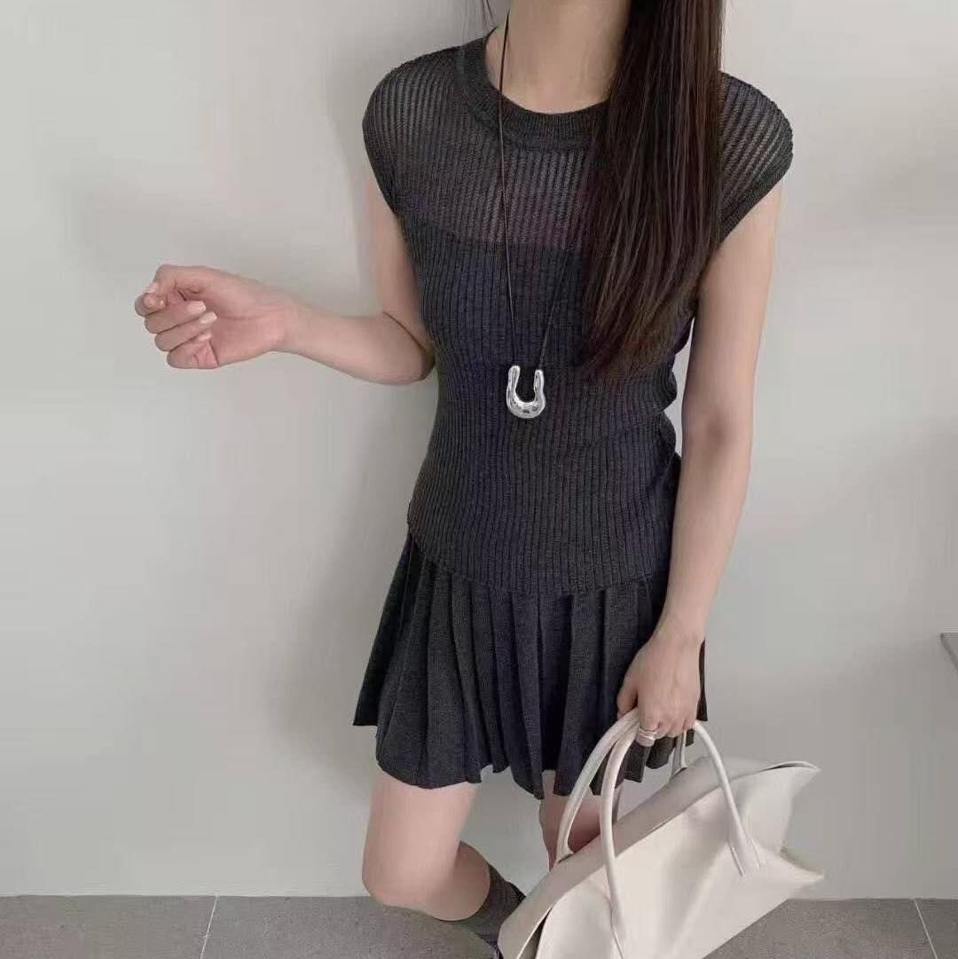 【氣質女神親膚針織3件套裝裙組】(現貨)