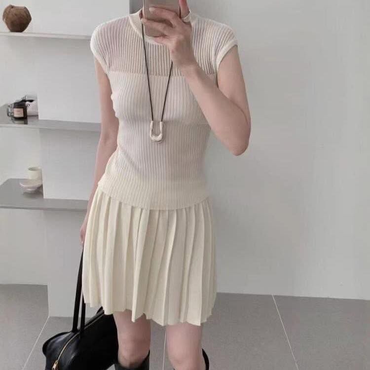 【氣質女神親膚針織3件套裝裙組】(現貨)